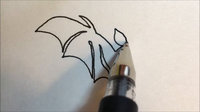 Самый быстрый способ как одной линией нарисовать летучую мышь смотреть онлайн