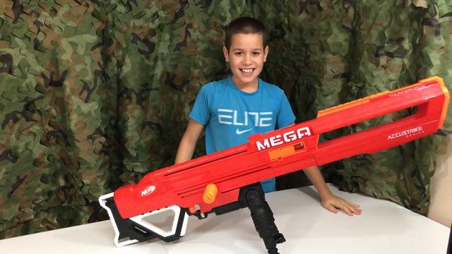 Nerf Review:  Nerf Mega Thunderhawk Accustrike Series Unboxing