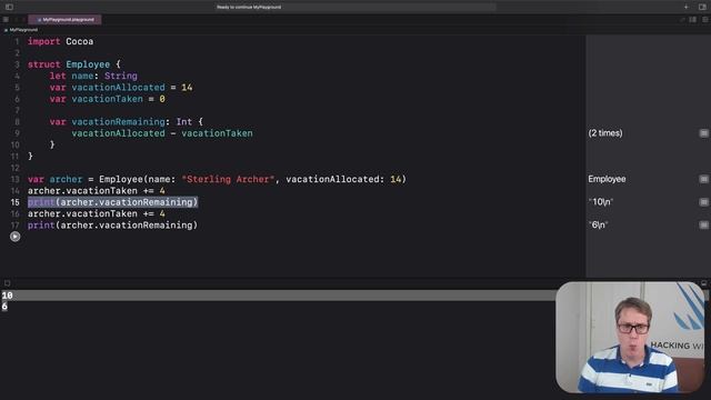 How to compute property values dynamically – Swift for Complete Beginners смотреть онлайн