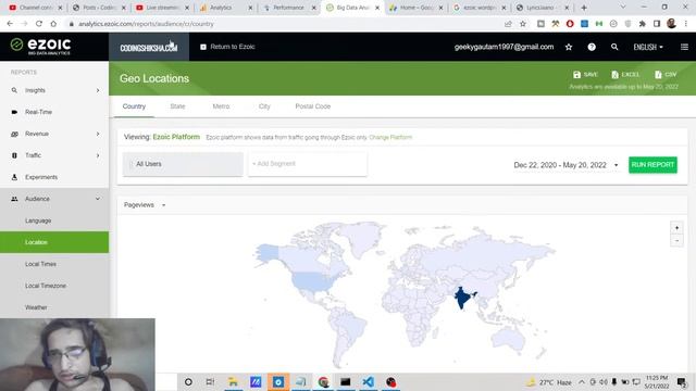 EZOIC Ads Live Realtime Traffic + Revenue Update & Youtube Channel Traffic Update (21th May,2022) смотреть онлайн