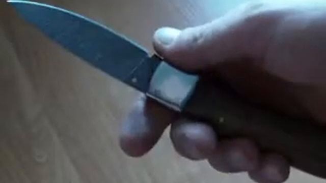 Ласка М складной нож из дамасской стали смотреть онлайн