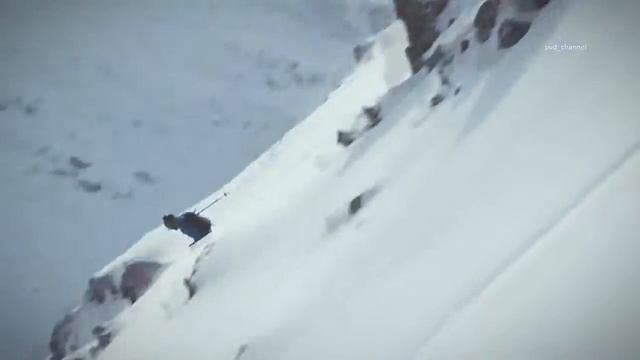 Красивый спуск с горы на лыжах смотреть онлайн