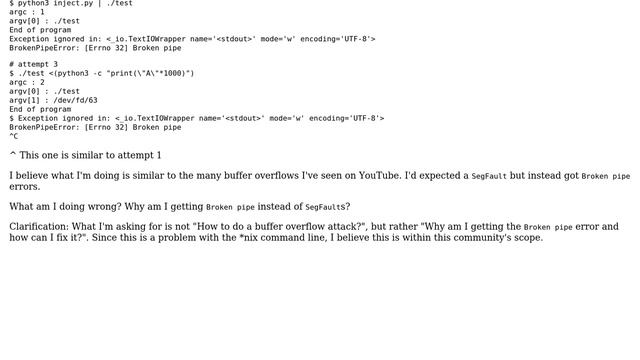 Why am I getting this [Broken pipe] error? смотреть онлайн
