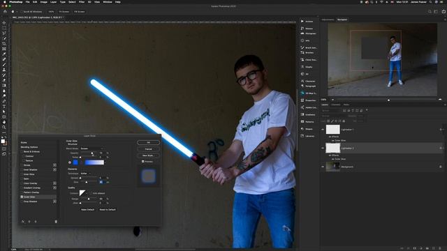 Create a Lightsaber Effect in Photoshop смотреть онлайн