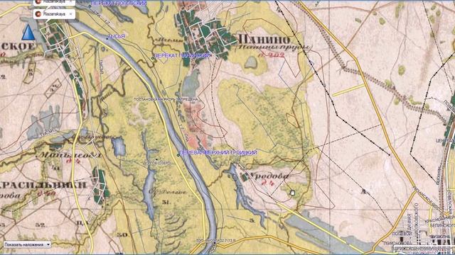 Старинная карта Рязанской губернии 1850г для Garmin смотреть онлайн
