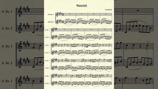 Waterfall from Undertale for Alto Sax смотреть онлайн