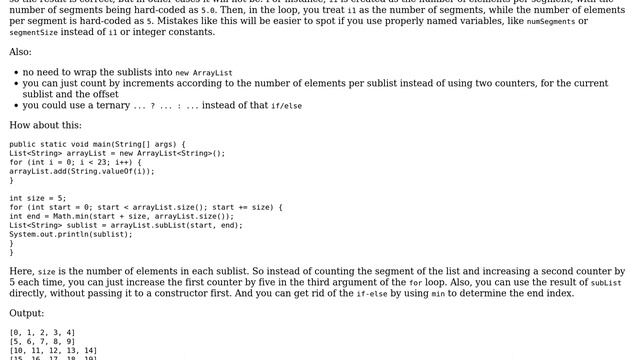 Code Review: Split Java ArrayList into equal parts (2 Solutions!!) смотреть онлайн