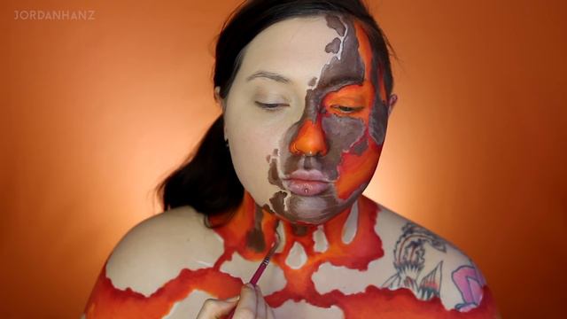 Fire Elemental Makeup & Body Paint Tutorial смотреть онлайн