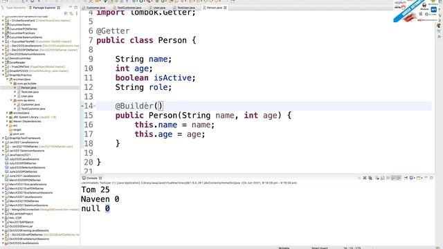 Lombok @Builder Annotation - Builder Pattern смотреть онлайн