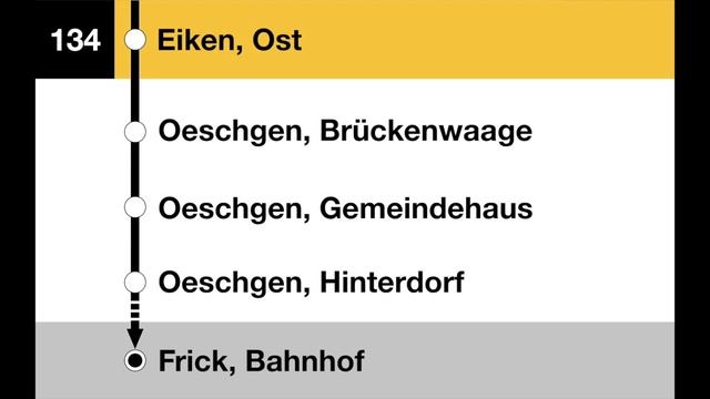 PostAuto Ansagen - 134 Stein-Säckingen, Bahnhof – Frick, Bahnhof смотреть онлайн