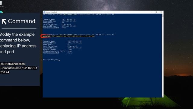 How To Check Port Connection Using Powershell In Windows смотреть онлайн