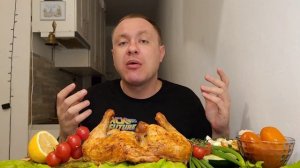 МУКБАНГ. ОБЖОР. КУРИНЫЕ ОКОРОЧКА В ДУХОВКЕ, ПЮРЕ, ЯИЧНИЦА, СОЛЕНЬЯ, ЧЕРРИ, ЛУЧОК. АСМР. MUKBANG.