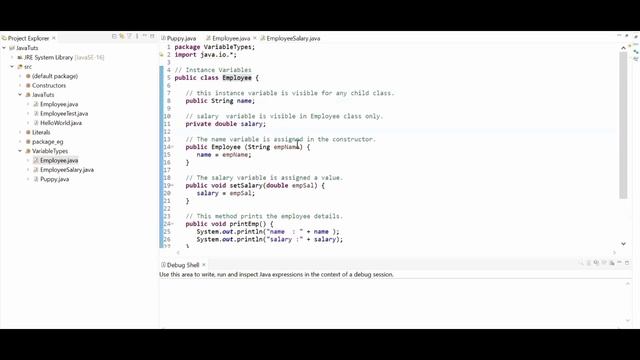 Instance Variables | Java For Beginners | EduTut | Learn Easily in Tamil смотреть онлайн