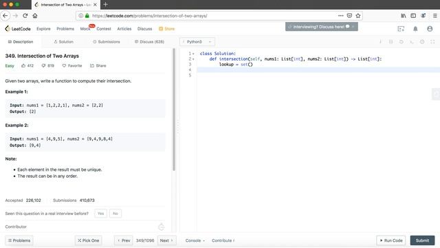 LeetCode in Python 349. Intersection of Two Arrays | HashTable Approach - Michelle小梦想家 смотреть онлайн