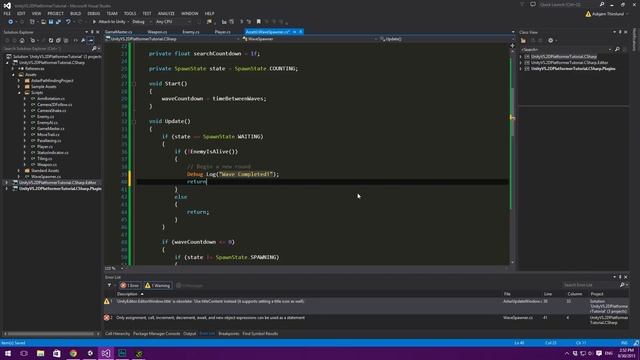 How to make a Wave Spawner in Unity 5 - Part 2/2 смотреть онлайн