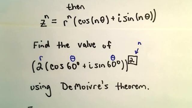 DeMoivre's Theorem: Raising a Complex Number to a Power, Ex 1 смотреть онлайн