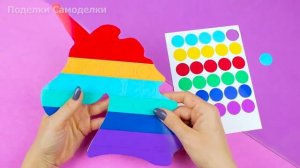 Как сделать Антистресс Поп ит своими руками Единорог Пупырка из бумаги самодельн
