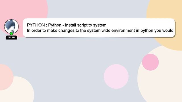 PYTHON : Python - install script to system смотреть онлайн