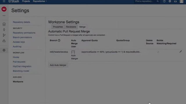 Merge Pull Requests Automatically with Workzone for Bitbucket смотреть онлайн