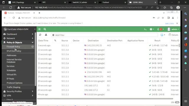 Traffic troubleshooting | IP address/port allow or deny | Traffic logs in FortiGate Firewall смотреть онлайн