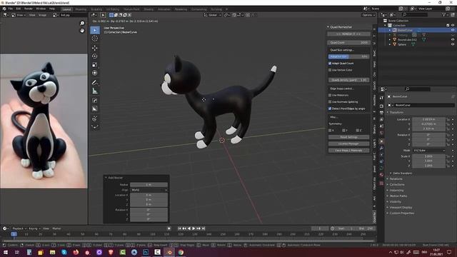 95 Blender 2.91.Tutorial Skulpting and Rigging. Black cat (Part3) смотреть онлайн
