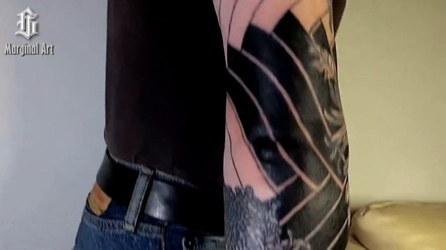 Татуировка рукав в процессе.Tattoo Sleeve In The Process.