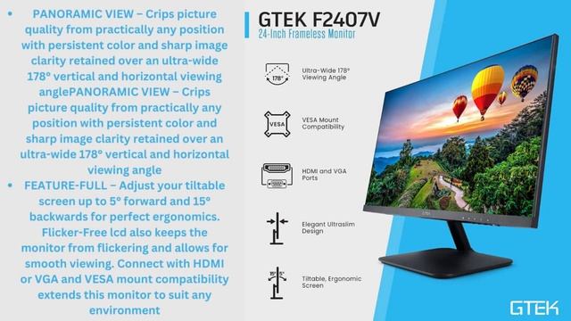 GTEK 24 Inch 75Hz Frameless Computer Monitor All Review And Price In USA 2023 смотреть онлайн