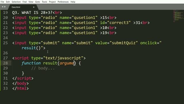 How to create a Simple Quiz Using Html JavaScript смотреть онлайн