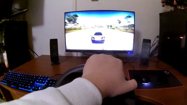 NFS Heat using x360ce Microsoft Sidewinder Force Feedback Wheel смотреть онлайн