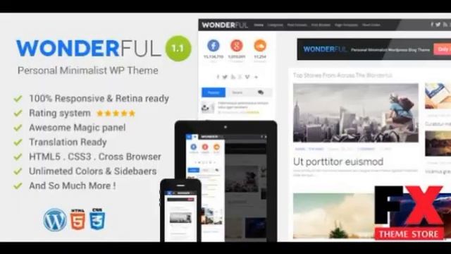 Preview Wonderful Personal Minimalist WordPress Blog Theme смотреть онлайн