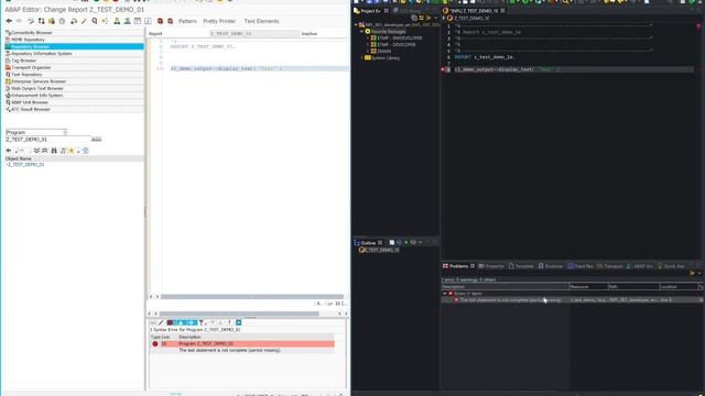 SAP Eclipse VS SE80 - Code error management смотреть онлайн