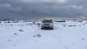Nissan X-trail T31 на бездорожье, диагональное вывешивание