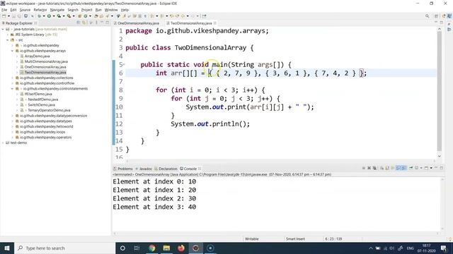 Java Tutorial For Beginners | 2D Array In Java Programming | Arrays For Beginners | SimpliCode смотреть онлайн