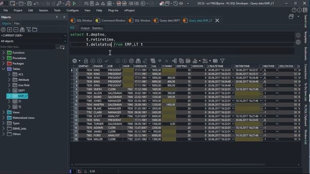 PLSQL Developer 3.1 Редактор SQL - Code assistant. Автодополнение кода. смотреть онлайн
