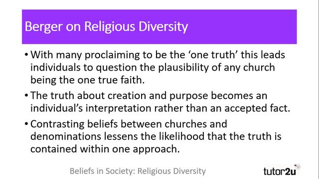 Religious Diversity | Beliefs in Society | A-Level Sociology смотреть онлайн