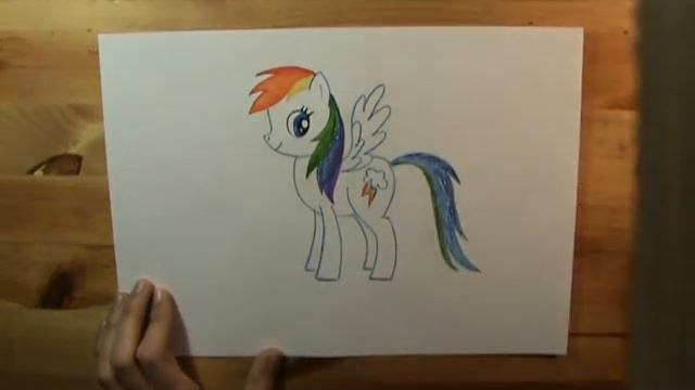 Как Нарисовать Пони Рэйнбоу Дэш (Радугу) Акварельными Карандашами смотреть онлайн