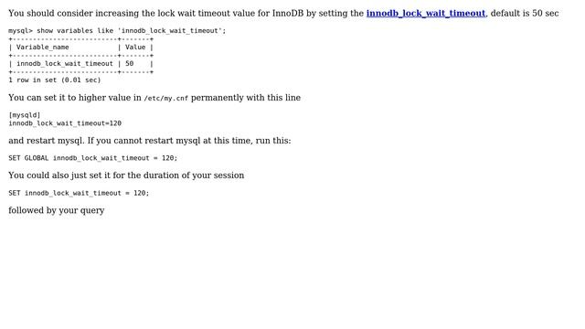 Magento: Lock wait timeout exceeded; try restarting transaction (4 Solutions!!) смотреть онлайн
