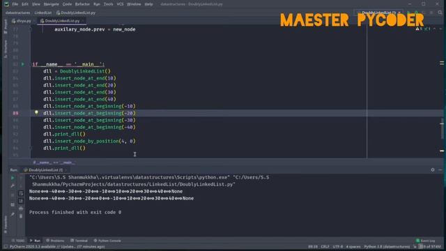 Doubly Linked List in Python | Implementation | Data Structures смотреть онлайн