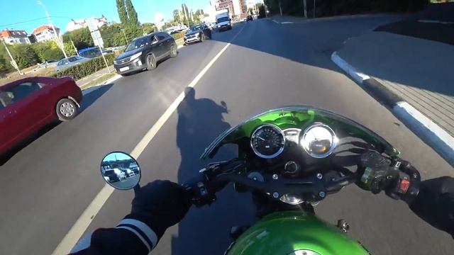 Kawasaki Z900rs POV поездка по городу