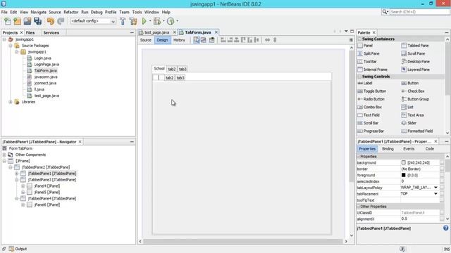 java swing tutorial 24 How to use JTabbedPane in netbeans java смотреть онлайн