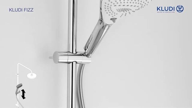 Душевая система с переключателем Kludi Fizz 6709305-00 смотреть онлайн