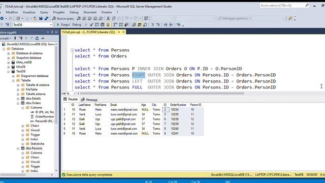 13 - FULL OUTER JOIN - SQL SERVER смотреть онлайн