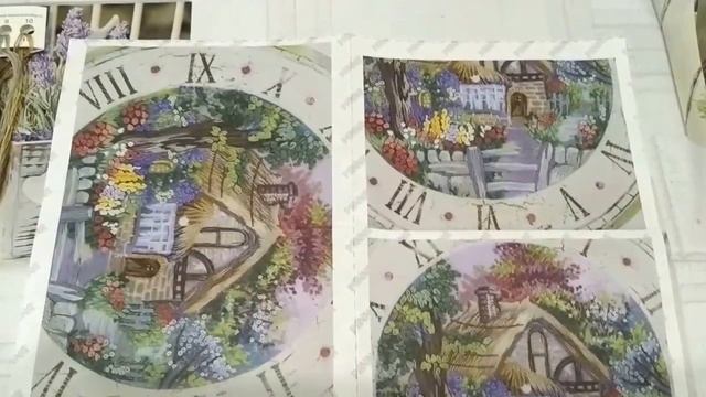 Вышивка. Часы с домиком. Живая картина от Panna. Обзор и 1 отчет. смотреть онлайн