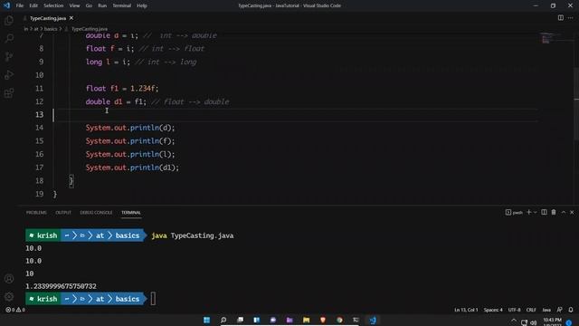 Type Casting in Java | Java Tutorial For Beginners | Casting in Java | Java Type Casting смотреть онлайн