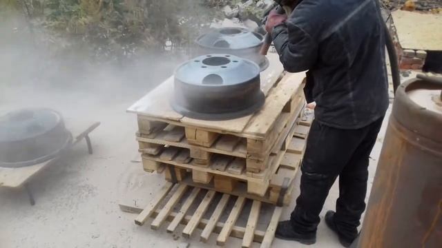 Пескоструй дисков. Грузовые диски смотреть онлайн