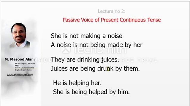 Passive Voice of Present Continuous Tense-Learn from Masood Alam смотреть онлайн