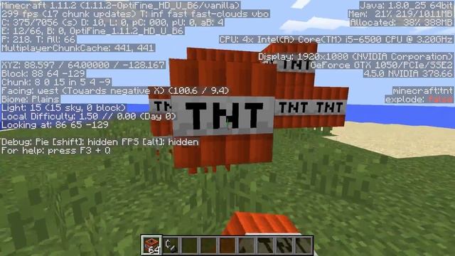 【GTX1050】Minecraft FPS test смотреть онлайн