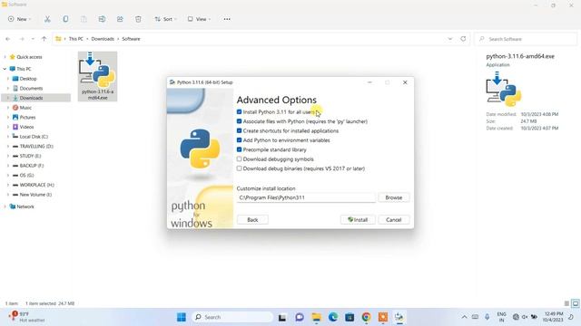 How to Install Python 3.11.6 on Windows 11 [ 2023 Update ] Complete Guide смотреть онлайн