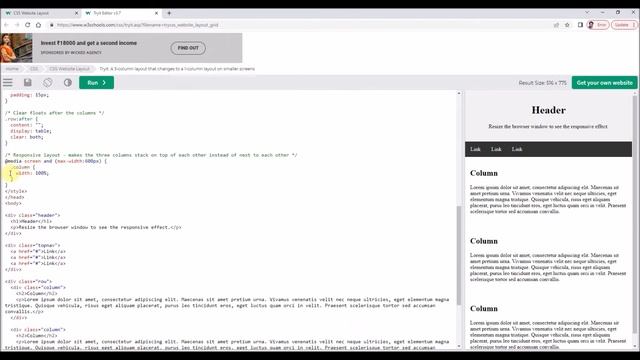 Video 39: CSS Website Layout | W3Schools.com | CSS Tutorials in Hindi | Programming with Rakesh смотреть онлайн