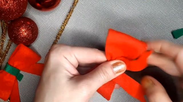 Бантики из фетра своими руками. Легкие и быстрые бантики.бант из фетра. смотреть онлайн